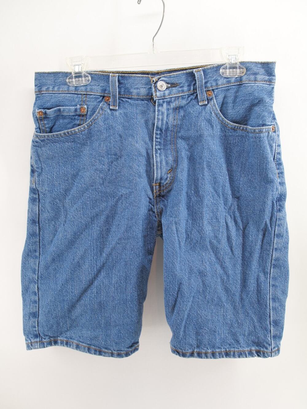 Levis 505 Shorts Mens 32 Blue Vintage Denim Jeans‎ Regular Fit